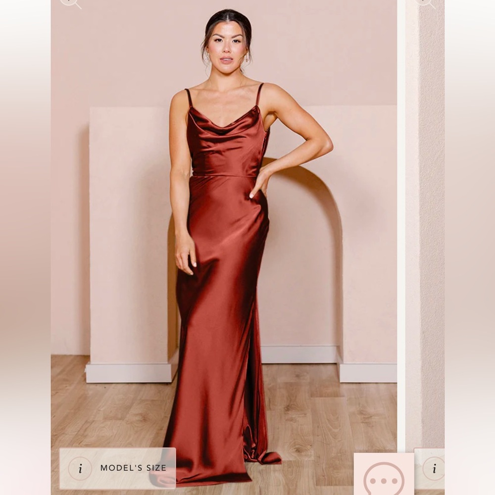 Revelry Nadia Satin Dress petite size 2